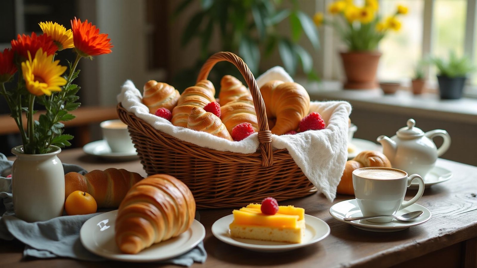 Cesta de café da manhã artesanal